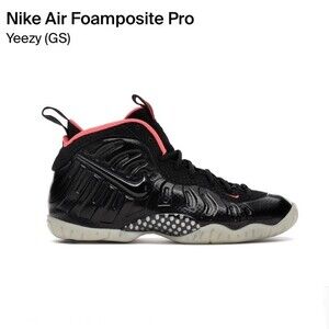 Nike Little Posite Pro (GS) "Yeezy" Black/Laser Crimson 644792-001
